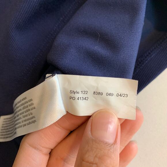 Eloquii Dress Womens 16 Nautical Ruched Ribbed Stretch Sleeveless Mock Neck Midi - Picture 11 of 14